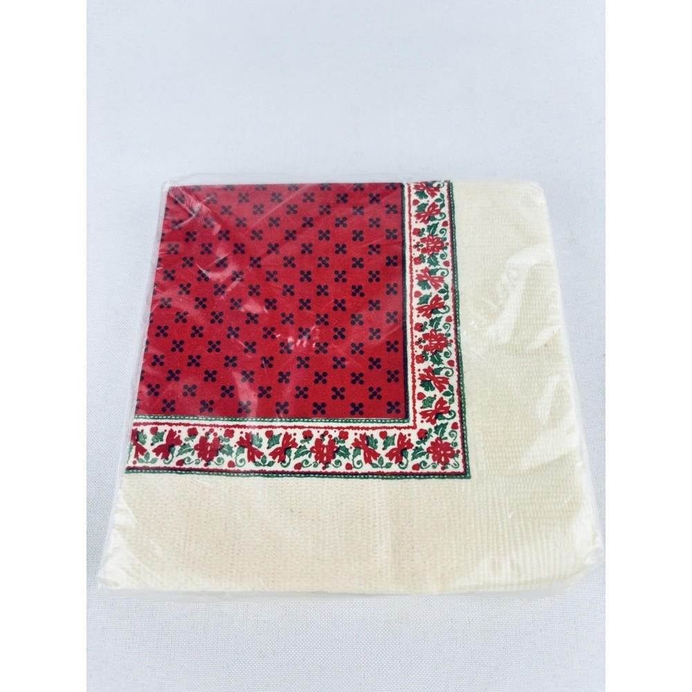 16 Vintage Beverage Christmas Holiday Paper Napkins - Potpourri Press NOS Retro